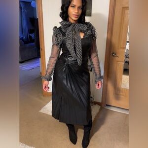 Black and white sheer top